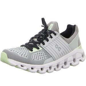 On Cloud Cloudswift in Alloy Glacier Running Shoe 9.5 - Light Gray Mint Accents